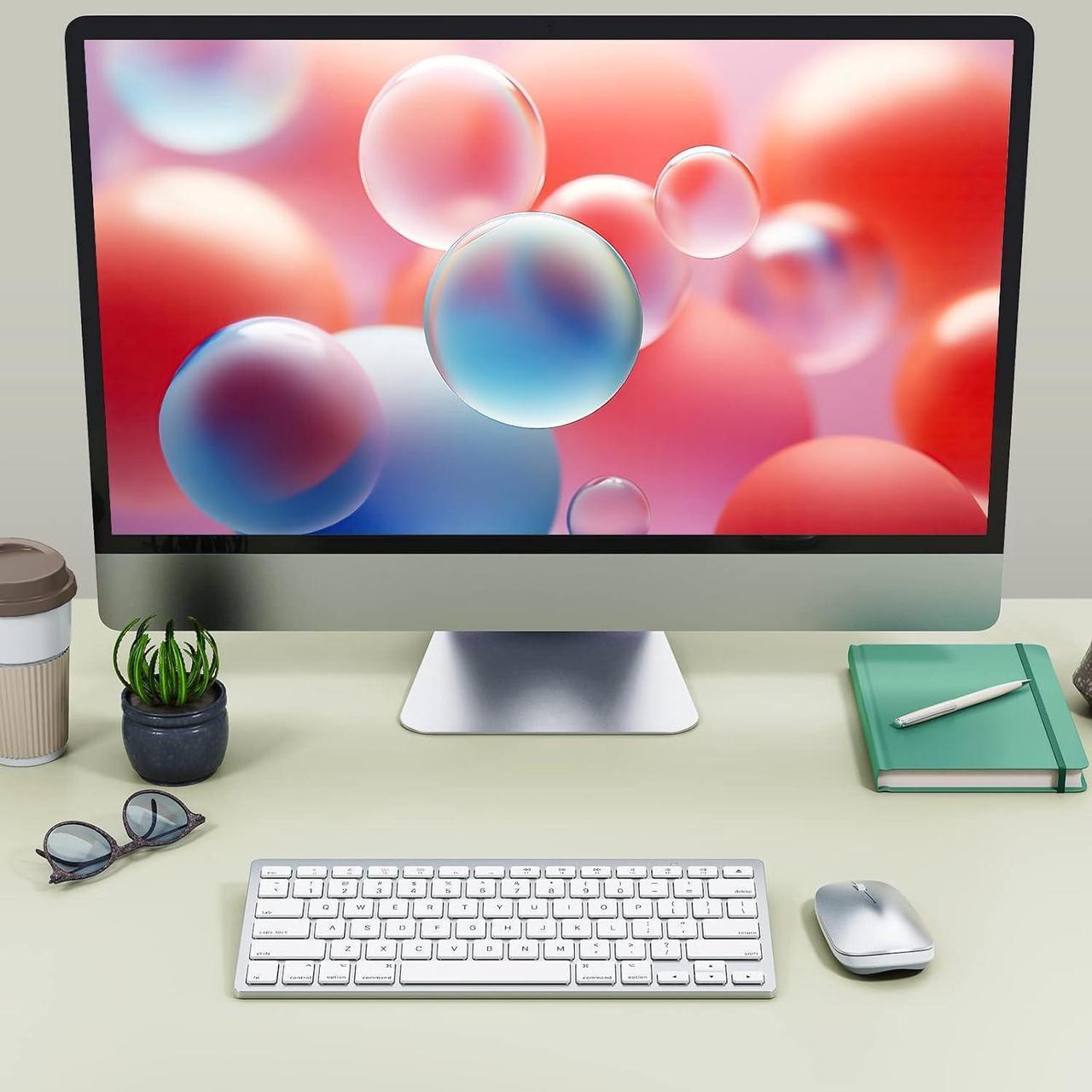 Alt view image 6 of 7 - Bluetooth Keyboard and Mouse Compatible with Mac, OMOTON Ultra-Slim Wireless Keyboard and Mouse Combo Compatiblei with MacOS, MacBook Pro/Air, iMac, Mac Mini, Laptop and PC (Silver)
