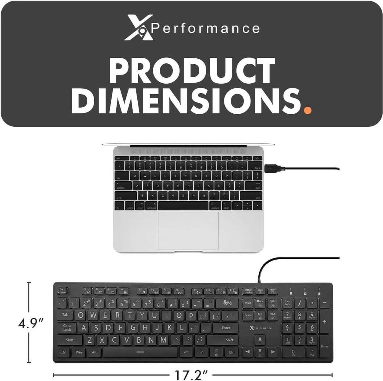 Alt view image 6 of 7 - Large Print Backlit Keyboard Wired  Easy-to-See Light Up Keys for Seniors, Elderly, and Kids  USB Illuminated Keyboard with 7 Backlight Colors, Oversized Letters for Effortless Typing