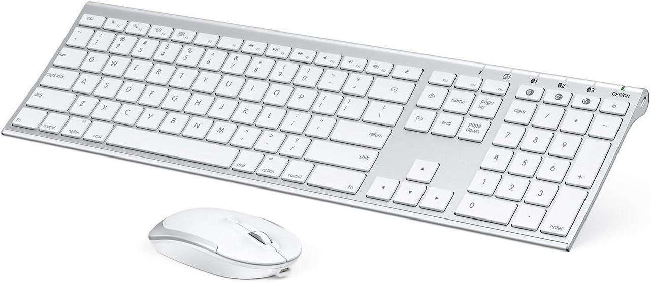 Main image of Bluetooth Keyboard Mouse for Mac, Ultra Slim Wireless Keyboard Mouse Combo for Mac, Multi-Device, Full Size, Rechargeable, for MacBook Pro, MacBook Air, iMac, iPad