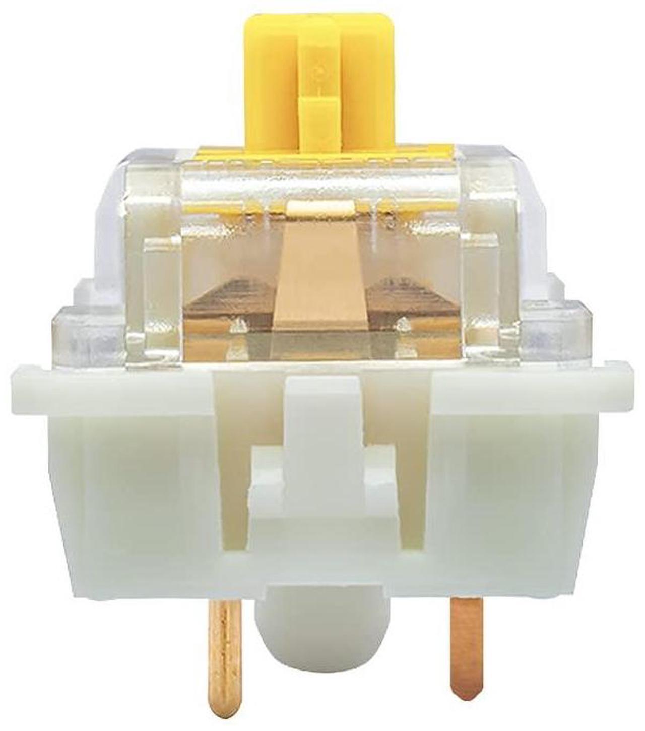 Alt view image 4 of 6 - Gateron KS-9 20 Pack Yellow Switches - 3-Pin, White Bottom-Housing, SMD RGB-Light Compatible Switches for Smooth and Tactile Keystrokes-Cherry MX Compatible