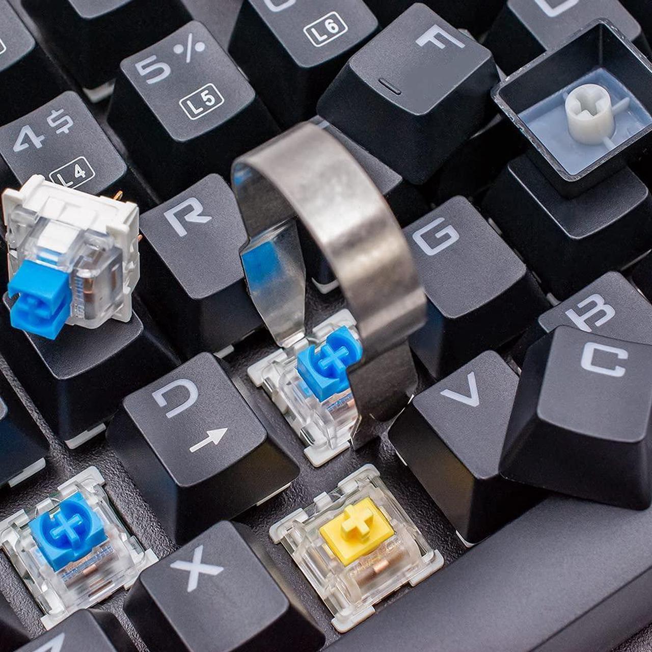Alt view image 6 of 6 - Gateron KS-9 20 Pack Yellow Switches - 3-Pin, White Bottom-Housing, SMD RGB-Light Compatible Switches for Smooth and Tactile Keystrokes-Cherry MX Compatible