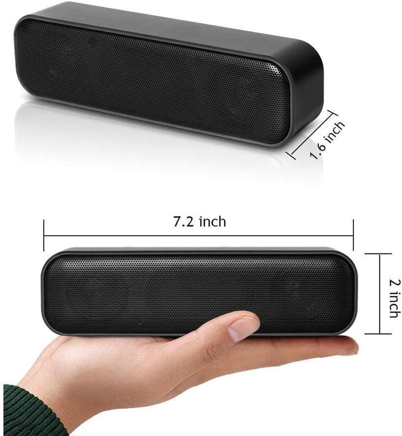 Alt view image 2 of 7 - USB Computer Speaker,USB Powered Mini Soundbar Speaker,Laptop Stereo Speakers with Space Saving Design for Computer Laptop Desktop PC Dorm Offce Desk Restaurant