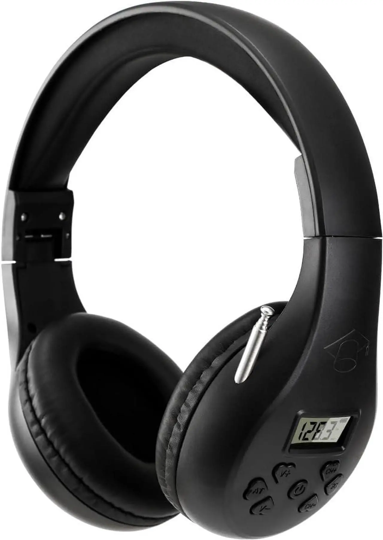 Main image of Portable Personal FM Radio Headphones with Best Reception, Walkman Wireless Headset FM Radio Ear Muffs for Walking, Jogging Powered by 2 AA Batteries(Not Included) -Black