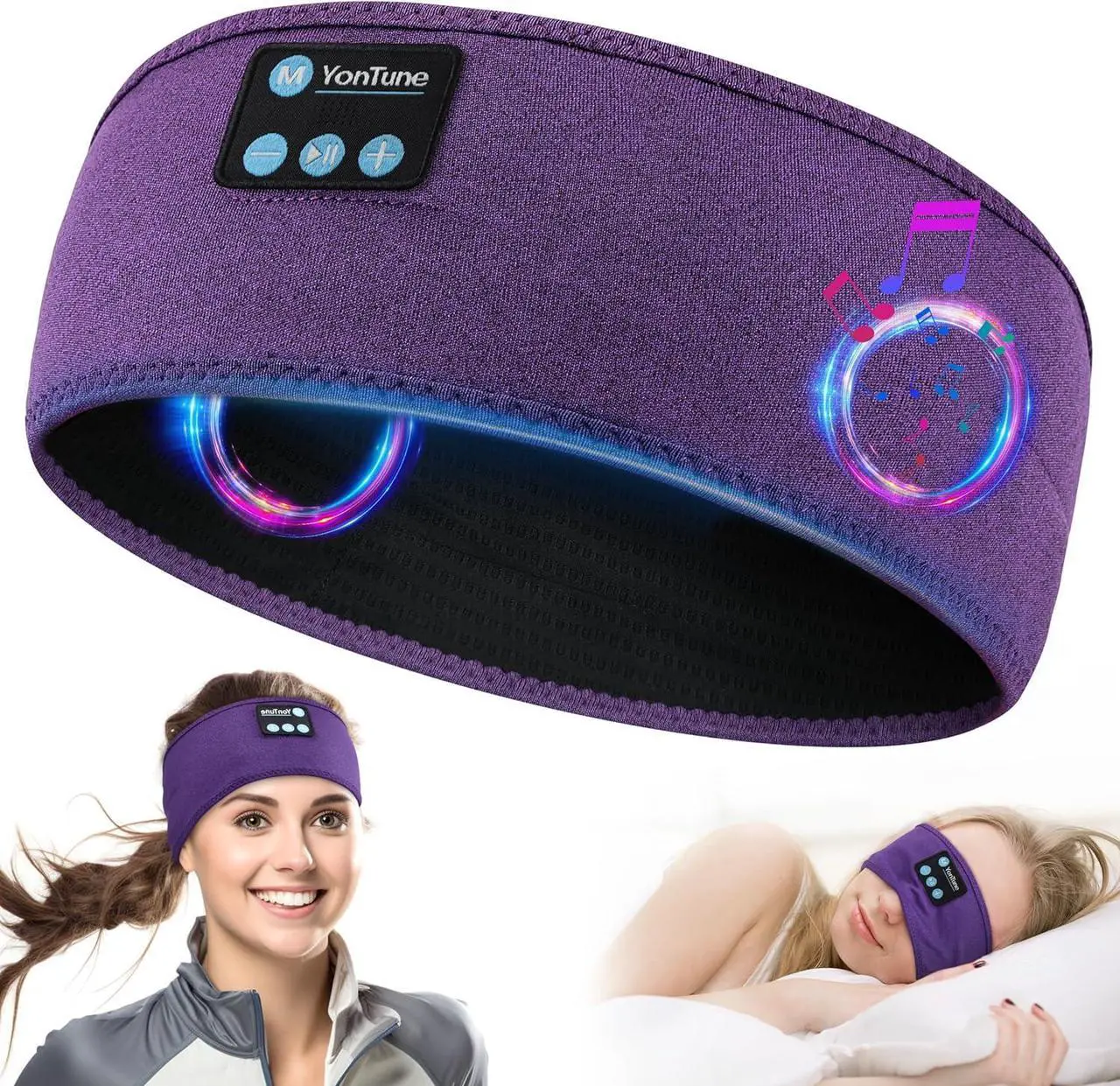 Main image of Youtune Sleep Headphones,Wireless Bluetooth Sports Headband Headphones with HD Stereo Speakers,Noise Cancel Earphones for Sleeping, Running, Yoga, Ideal Gifts for Men, Women, Teens