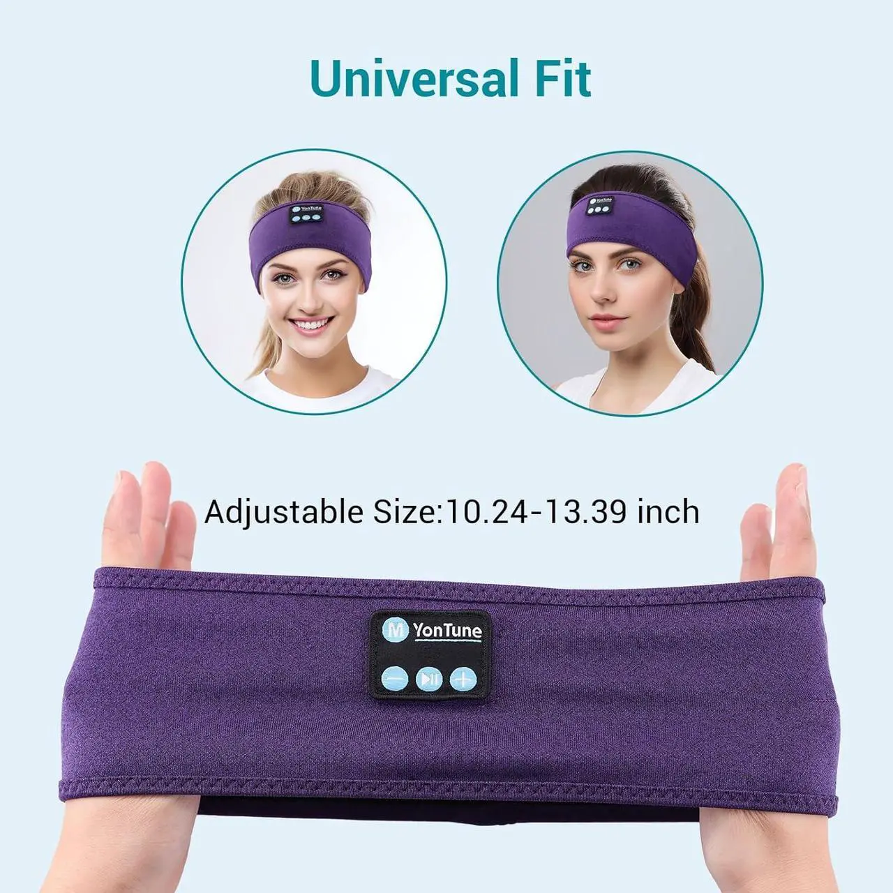 Alt view image 6 of 7 - Youtune Sleep Headphones,Wireless Bluetooth Sports Headband Headphones with HD Stereo Speakers,Noise Cancel Earphones for Sleeping, Running, Yoga, Ideal Gifts for Men, Women, Teens