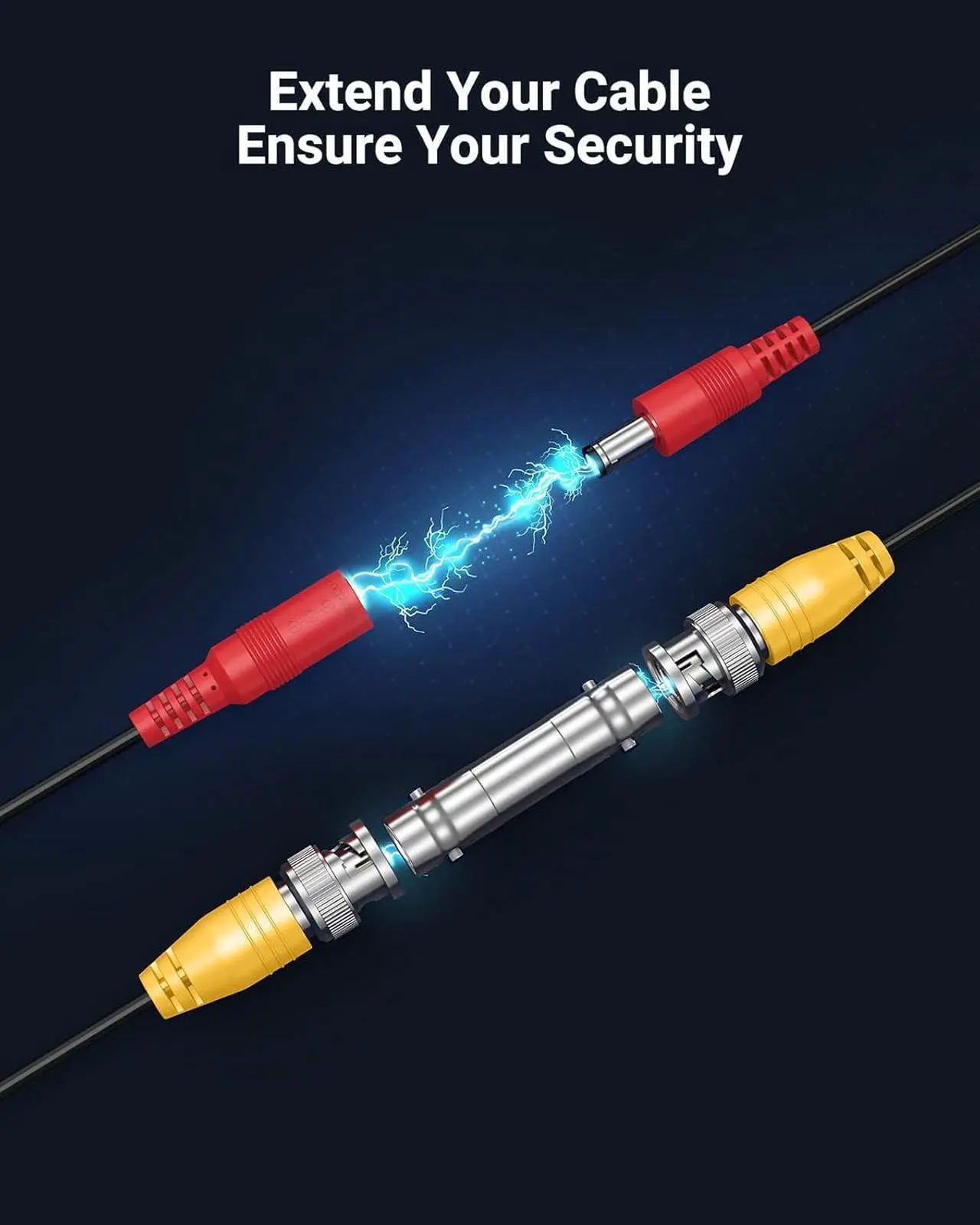 Alt view image 5 of 7 - ANNKE (4) 150 Feet Video Power Cable for Security Camera System, All-in-One BNC Extension Surveillance Camera Cable for CCTV Security DVR System Installation, Free 4 x BNC Connectors Included