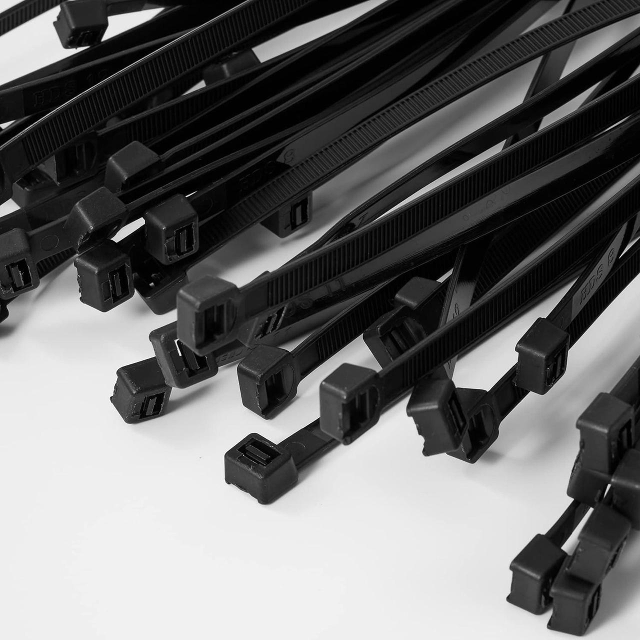 Alt view image 6 of 7 - 24 Inch Cable Zip Ties Heavy Duty (with Wire Cable Cutters), Strong Large Black Zip Ties with 175 Pounds Tensile Strength, 50 Pack, Long Durable Nylon Black tie Wraps, Outdoor UV Resistant