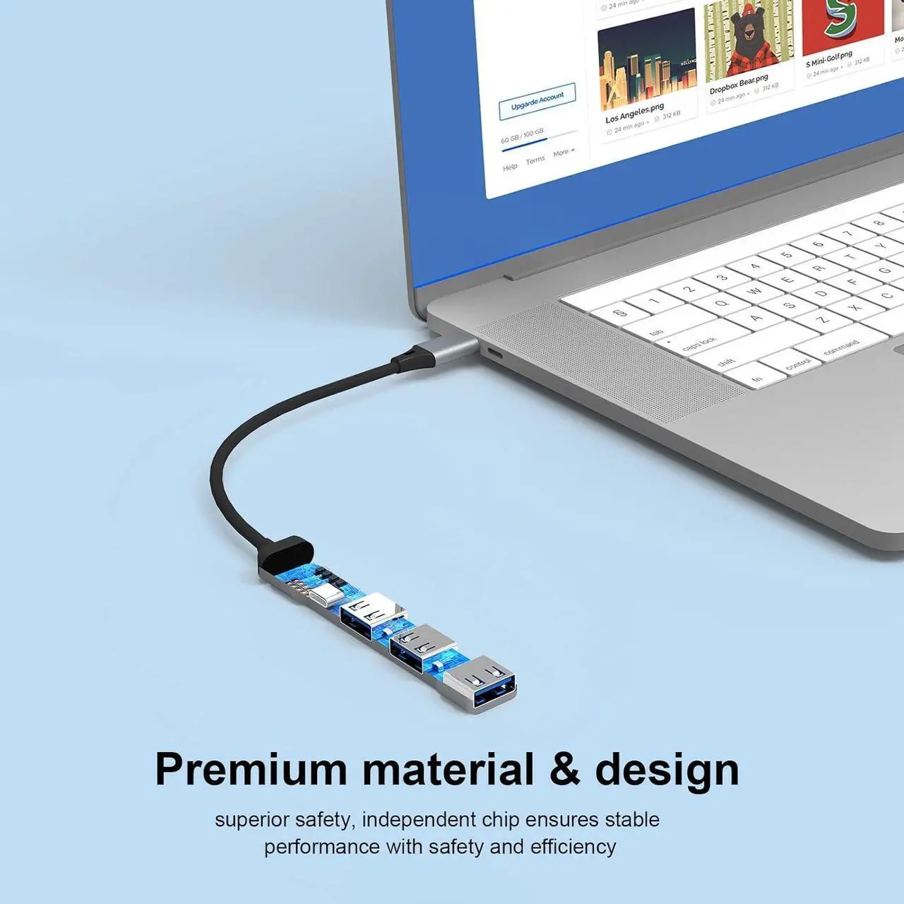 Alt view image 5 of 7 - Lightning to USB Hub [Apple MFi Certified] 4-in-1 OTG Hub With 3 USB 3.0 Ports and Fast Charging Port for iPhone/iPad - Compatible With Microphones, Flash Drive, Keyboard, Mouse, Sound Card