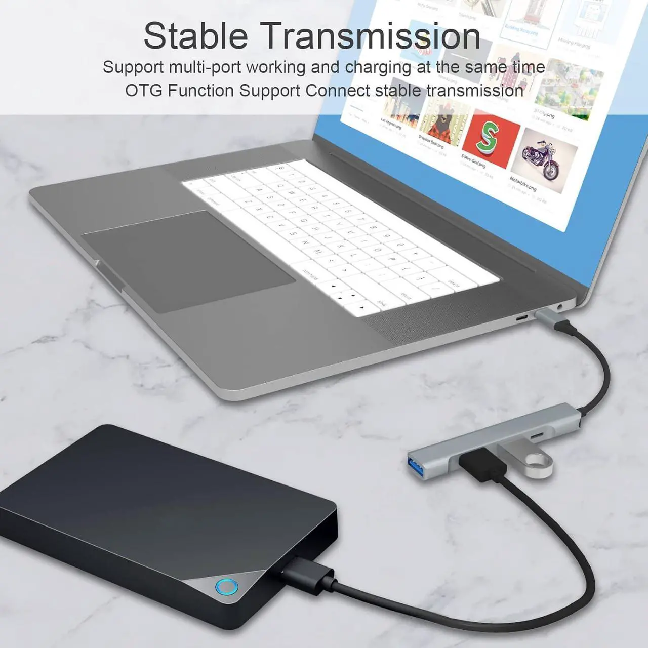 Alt view image 6 of 7 - Lightning to USB Hub [Apple MFi Certified] 4-in-1 OTG Hub With 3 USB 3.0 Ports and Fast Charging Port for iPhone/iPad - Compatible With Microphones, Flash Drive, Keyboard, Mouse, Sound Card