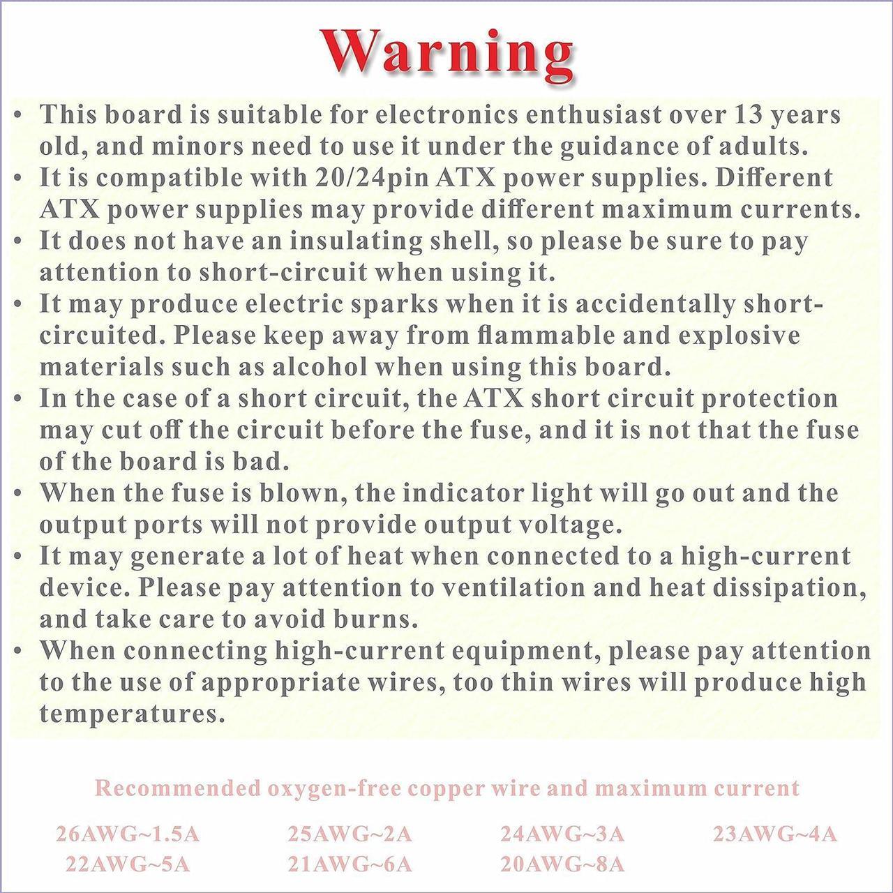 Alt view image 6 of 6 - PSU Breakout Board ATX Power Supply DC 12V 5V 3.3V Splitter Module Desktop Adapter to USB A Hub Connector Computer Power Source Multi Port Output DIY Parent Child Electronic Kit with High Current Fuse