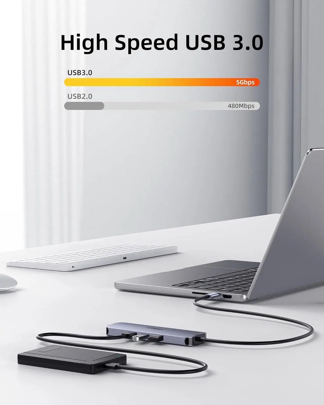 Alt view image 7 of 7 - USB C Hub Docking Station Dual Monitor, USB C to 2 HDMI 4K 60Hz with Ethernet, 100W Charing and USB3.0, USB-C Hub Compatible for HP MacBook Pro Air, 2 HDMI Adapter Type C Laptop Docking Station