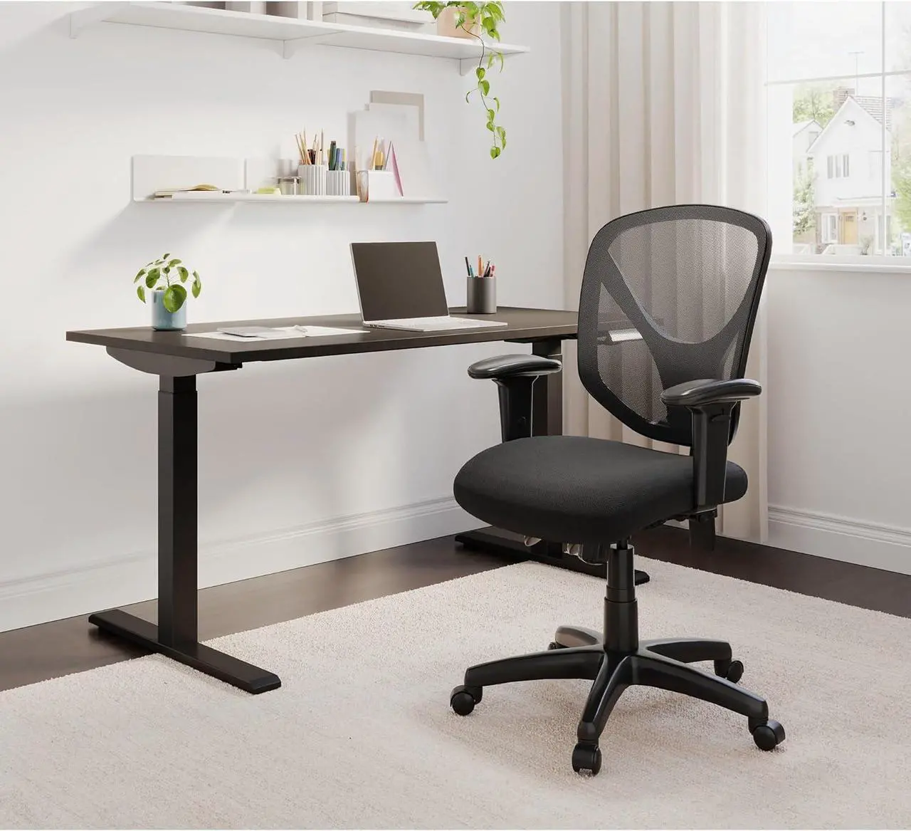 Alt view image 2 of 7 - Realspace® MFTC 200 Multifunction Ergonomic Super Task Chair, Black