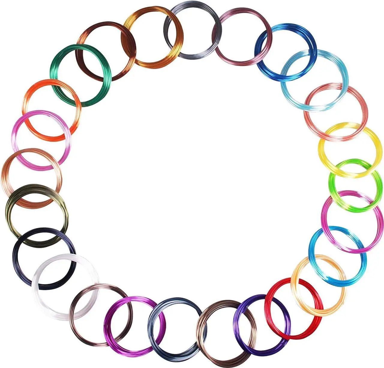 Alt view image 2 of 5 - 25 Colors Silk Shiny PLA Filament Sample Pack, Each Color 4 Meter Length, Total 100m 3D Printer 3D Pen Material Refill, with Extra 2 Finger Caps by MIKA3D