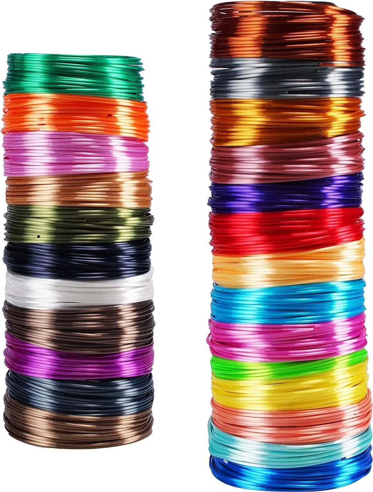 Alt view image 3 of 5 - 25 Colors Silk Shiny PLA Filament Sample Pack, Each Color 4 Meter Length, Total 100m 3D Printer 3D Pen Material Refill, with Extra 2 Finger Caps by MIKA3D