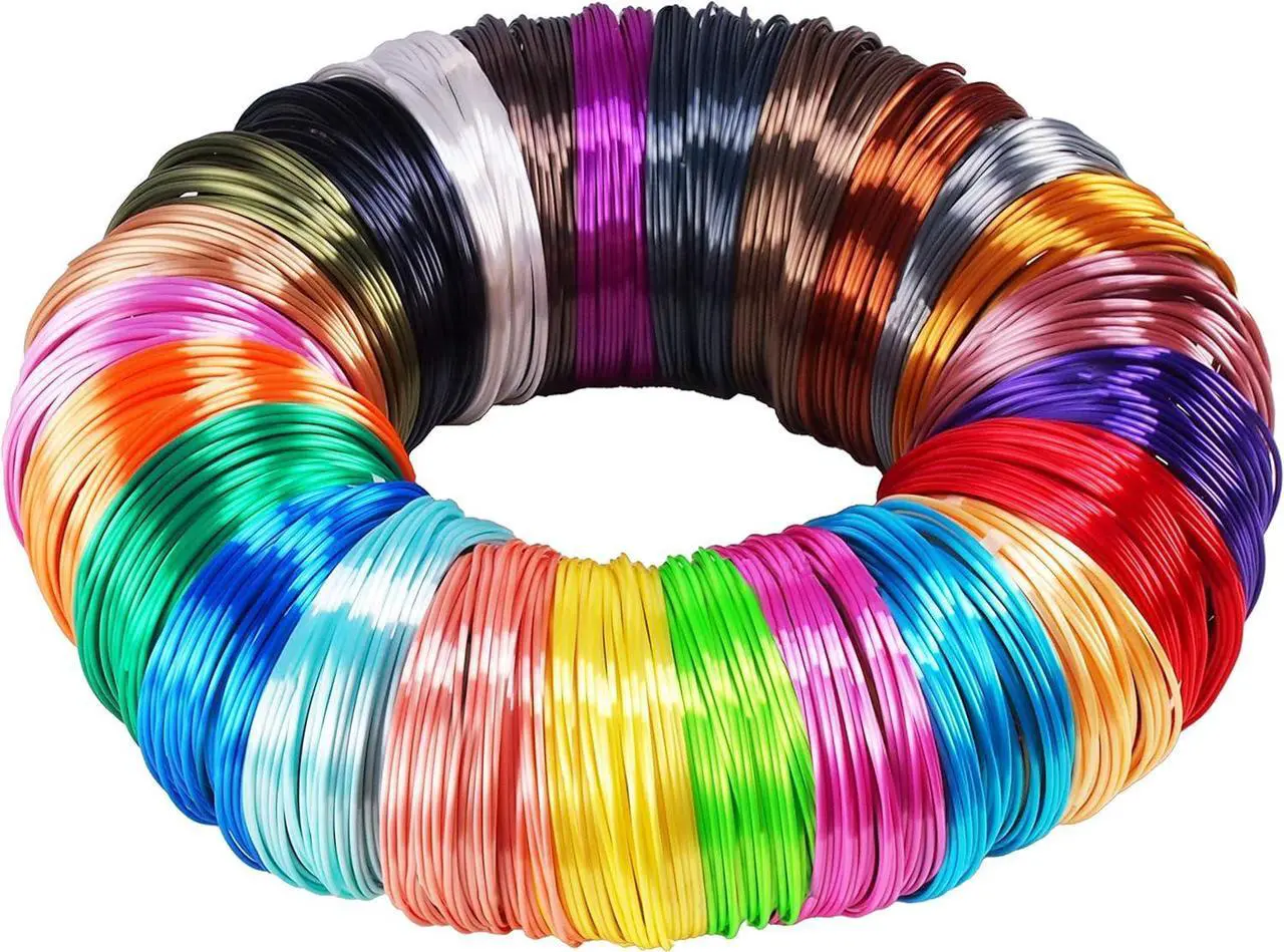 Alt view image 4 of 5 - 25 Colors Silk Shiny PLA Filament Sample Pack, Each Color 4 Meter Length, Total 100m 3D Printer 3D Pen Material Refill, with Extra 2 Finger Caps by MIKA3D