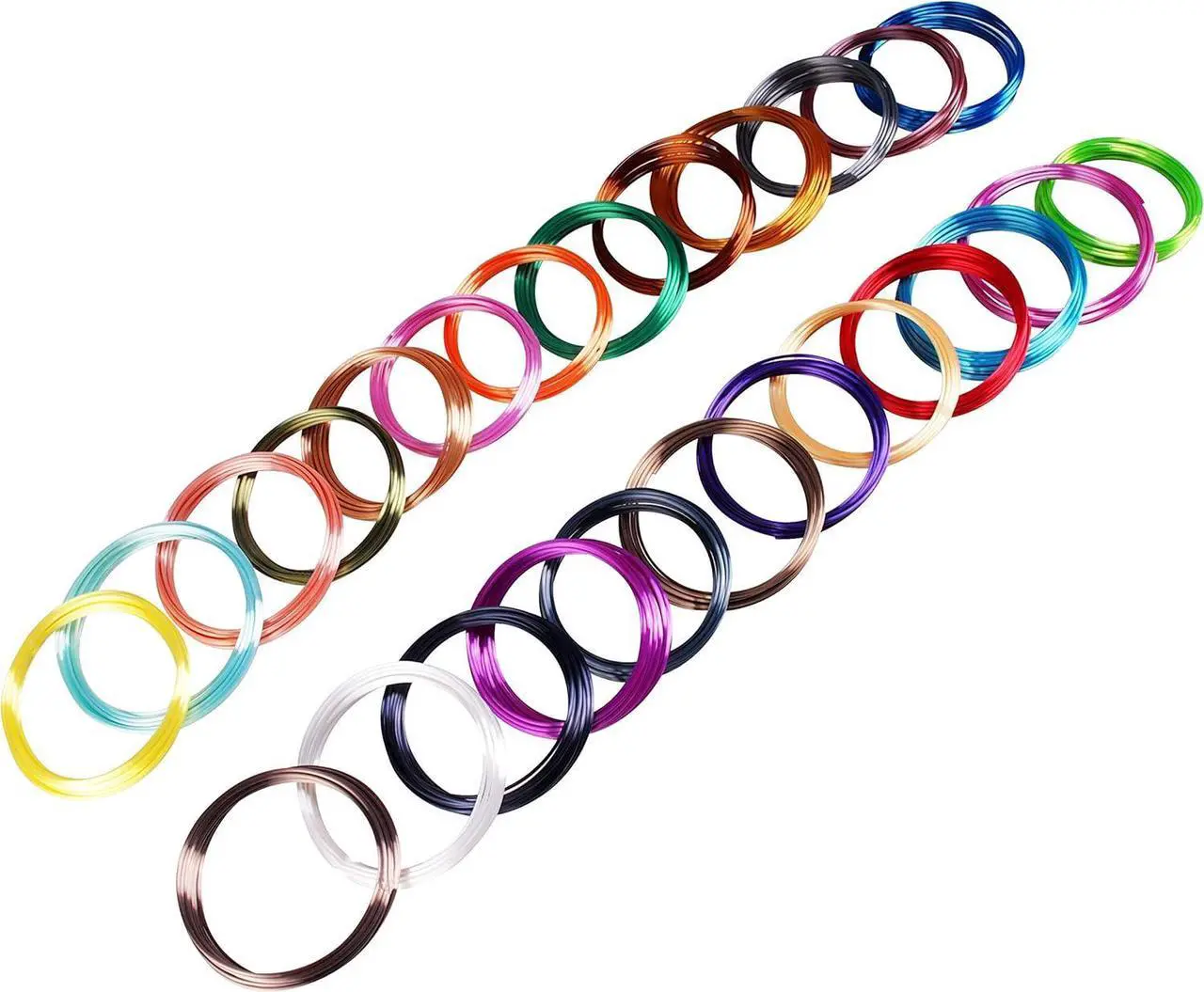 Alt view image 5 of 5 - 25 Colors Silk Shiny PLA Filament Sample Pack, Each Color 4 Meter Length, Total 100m 3D Printer 3D Pen Material Refill, with Extra 2 Finger Caps by MIKA3D