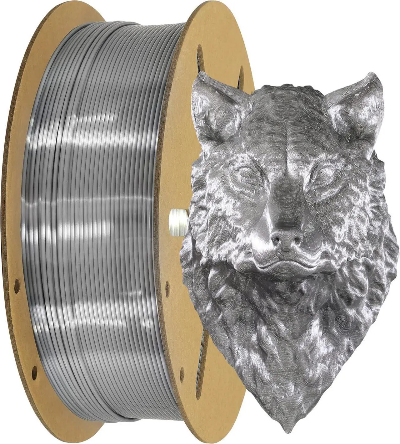 Main image of 3D Printing Filament 1.75mm Silk Metallic Silver PLA 3D Printer Filament, 1KG 2.2LBS 3D Printing Material Silk PLA, High Diameter Tolerance, Widely Fit For 3D Printer/3D Pen, 1KG Silk Silver PLA