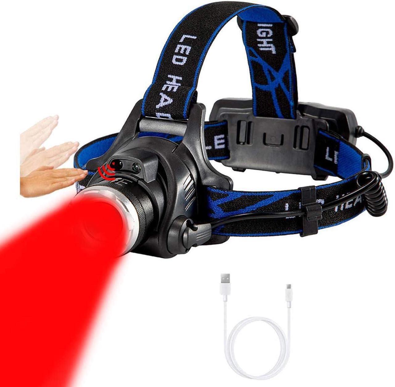 Main image of WINDFIRE Red Light Hunting Headlamp High Lumen, Super Bright LED Zoomable Head Lamp Motion Sensor, Headlight Rechargeable, Perfect for Astronomy, Aviation, Night Observation