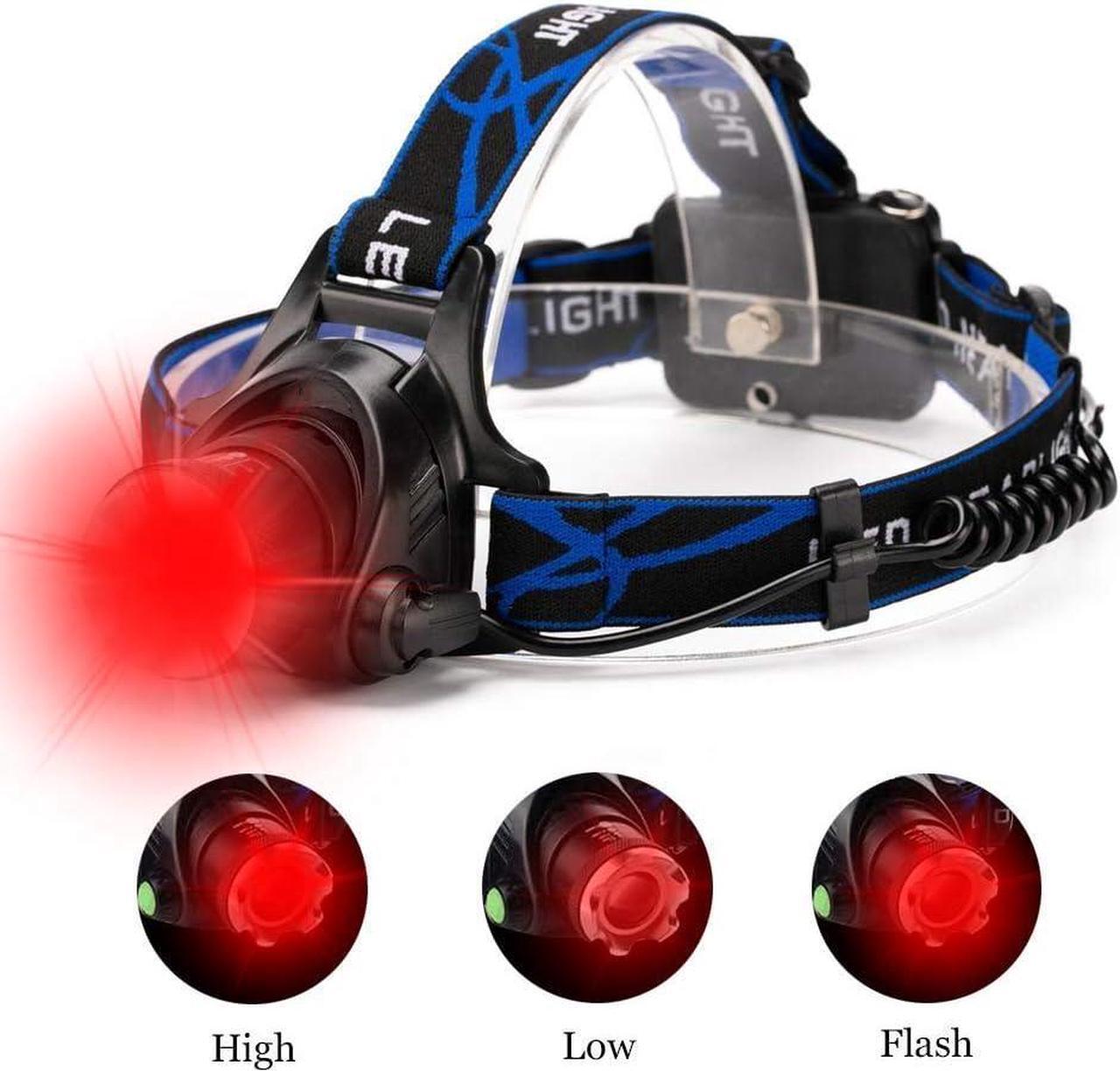 Alt view image 3 of 5 - WINDFIRE Red Light Hunting Headlamp High Lumen, Super Bright LED Zoomable Head Lamp Motion Sensor, Headlight Rechargeable, Perfect for Astronomy, Aviation, Night Observation