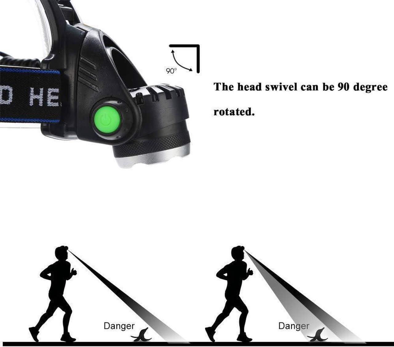 Alt view image 5 of 5 - WINDFIRE Red Light Hunting Headlamp High Lumen, Super Bright LED Zoomable Head Lamp Motion Sensor, Headlight Rechargeable, Perfect for Astronomy, Aviation, Night Observation