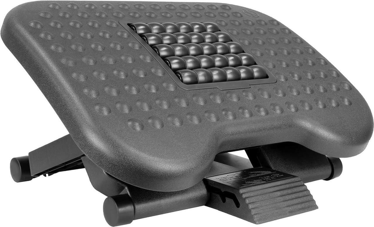 Main image of Mount-It! Ergonomic Under Desk Footrest | Massaging Foot Rest Support | Tilting Footrest with 3-Level Height Adjustment | Under Chair Office Footrest