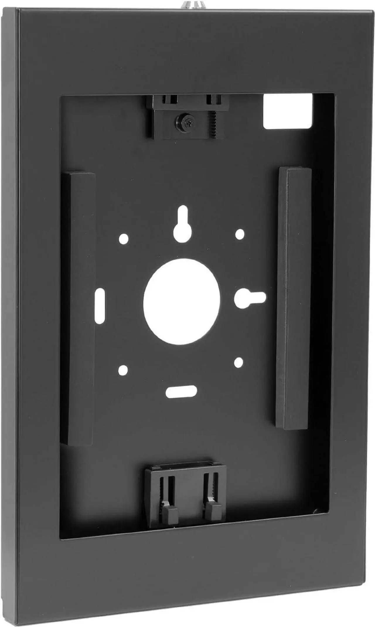Alt view image 2 of 7 - Mount-It! Anti-Theft Tablet Kiosk Wall Mount Compatible with iPad 10, 9, 8, iPad Pro 10.5, iPad Air 10.5, Locking Kiosk for iPad, Stell Wall Kiosk, Black