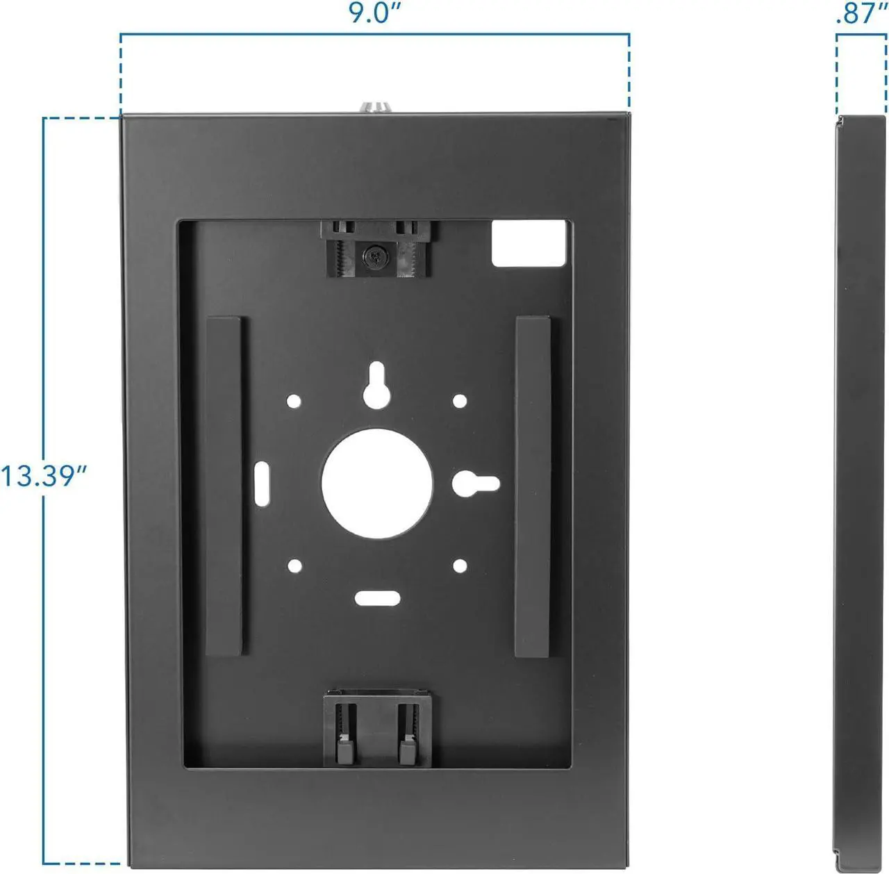Alt view image 6 of 7 - Mount-It! Anti-Theft Tablet Kiosk Wall Mount Compatible with iPad 10, 9, 8, iPad Pro 10.5, iPad Air 10.5, Locking Kiosk for iPad, Stell Wall Kiosk, Black