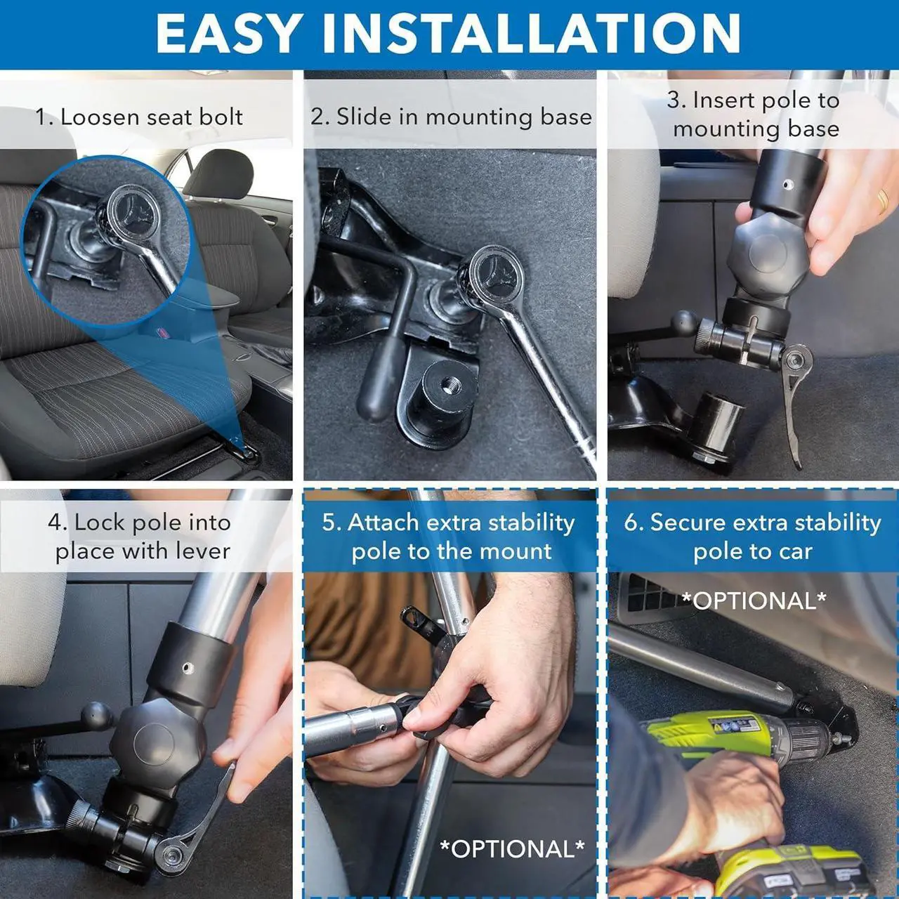 Alt view image 3 of 7 - Mount-It! Car Laptop Mount for Commercial and Personal Use Vehicles | Heavy-Duty No Drill Notebook Vehicle Stand for Trucks, Vans and SUVs