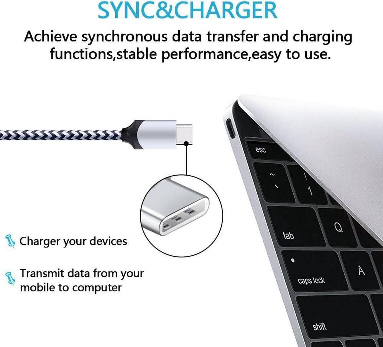 Alt view image 3 of 7 - 5Pack 6ft Fast USB Type C Cable Phone Charger Cord for Samsung Galaxy S25 S25+ Plus Ultra S24 S23 S22 S21 S20 FE Ultra S10 S10+ S9 S8 Plus Note 20 Ultra 10 9 8 A51 A71 A53 A14 5G