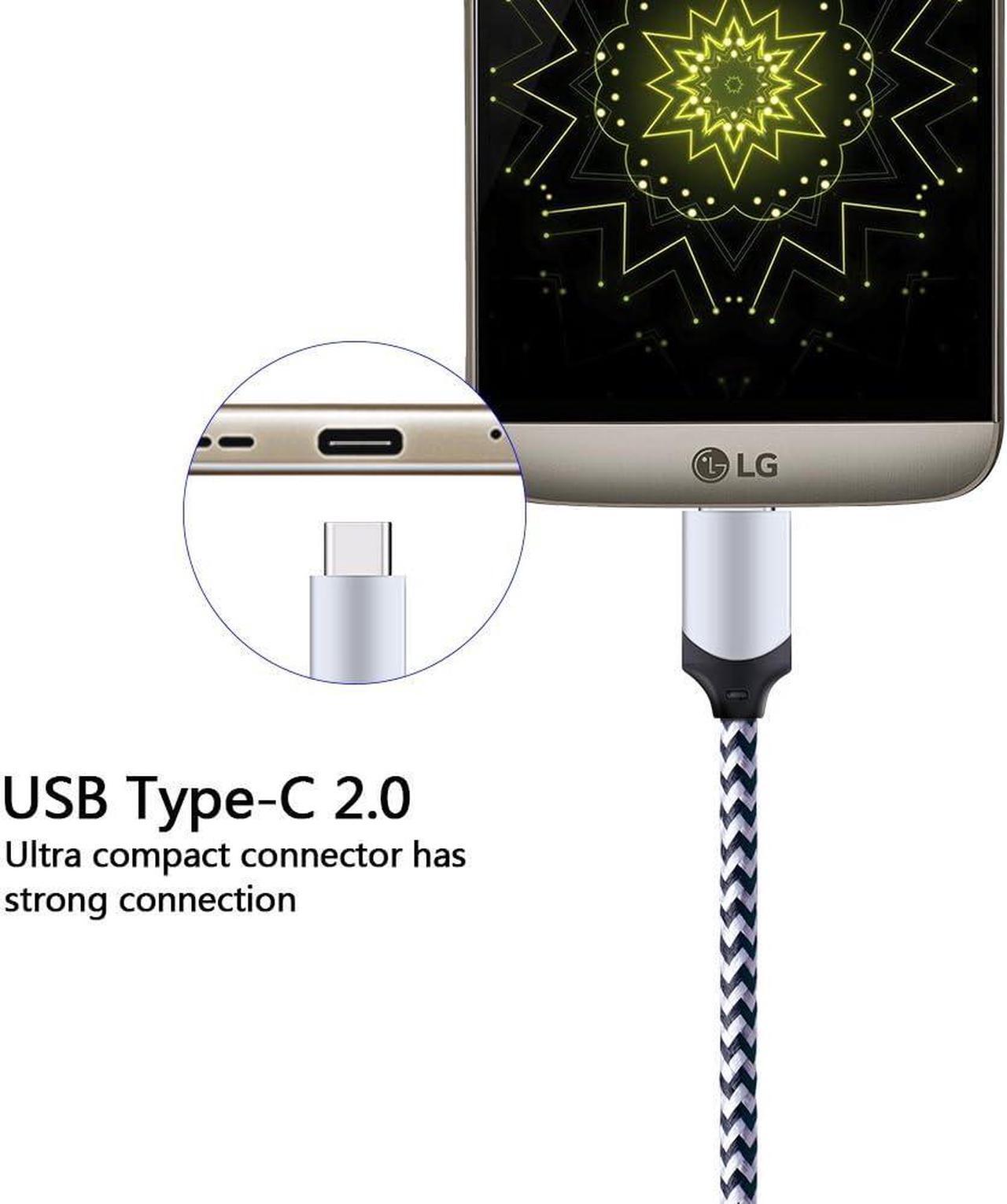 Alt view image 4 of 7 - 5Pack 6ft Fast USB Type C Cable Phone Charger Cord for Samsung Galaxy S25 S25+ Plus Ultra S24 S23 S22 S21 S20 FE Ultra S10 S10+ S9 S8 Plus Note 20 Ultra 10 9 8 A51 A71 A53 A14 5G