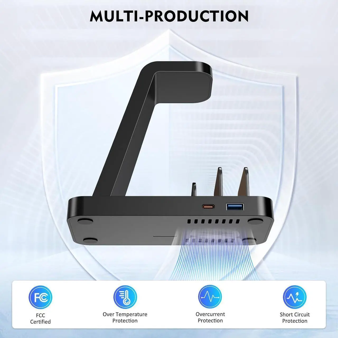 Alt view image 5 of 6 - Wireless Charger for iPhone - 5 in 1 Charging Station for Multiple Devices Apple: Fast Wireless Charging Stand Dock for iPhone 16e 16 15 14 13 12 Pro Max Apple Watch Airpods