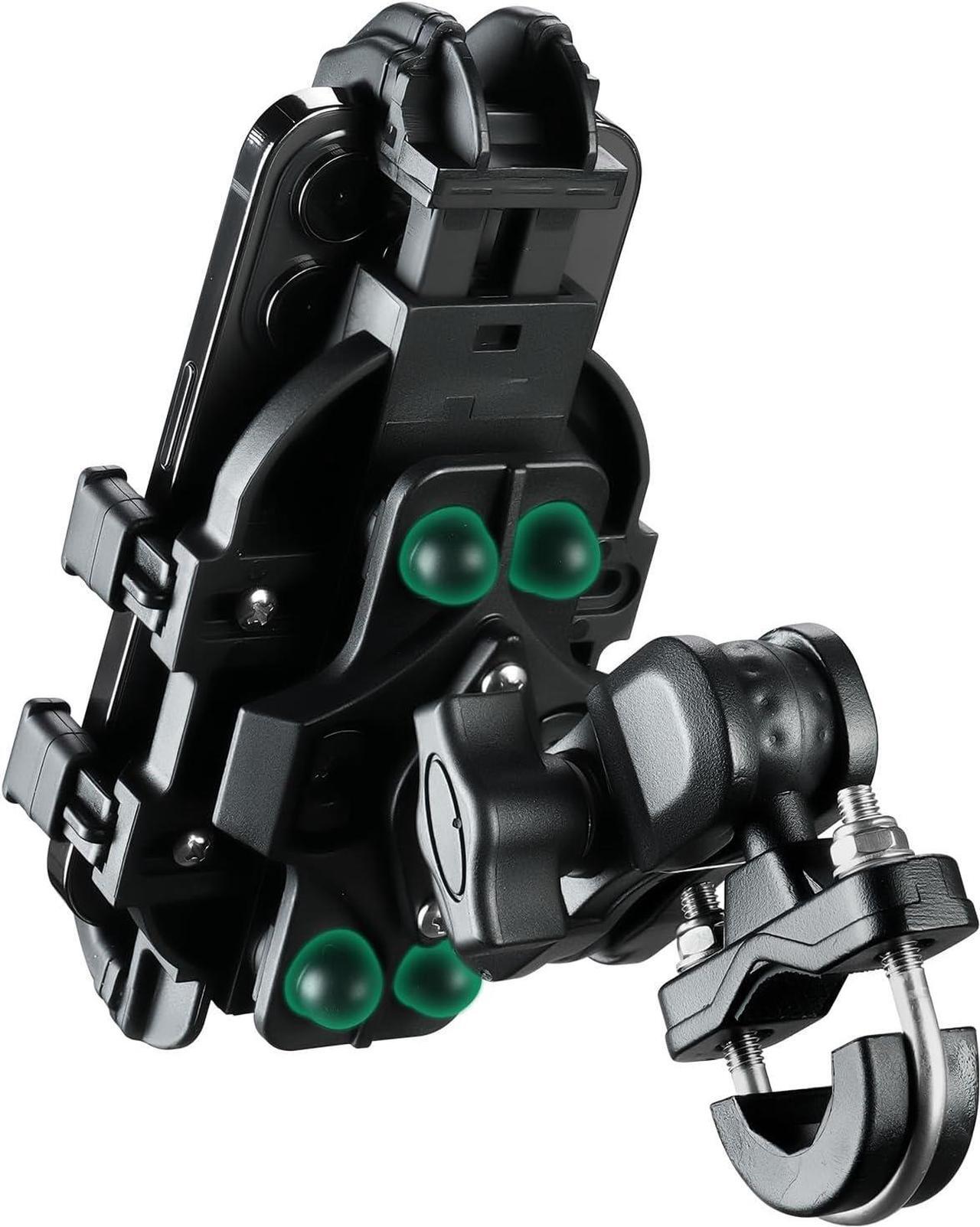 Main image of ROCKBROS Motorcycle Phone Mount Anti Vibration, Universal Motorcycle Phone Holder Handlebar for Bike Bicycle Scooter ATV 4.7''-7.1'' Phones(Handlebar Mount)