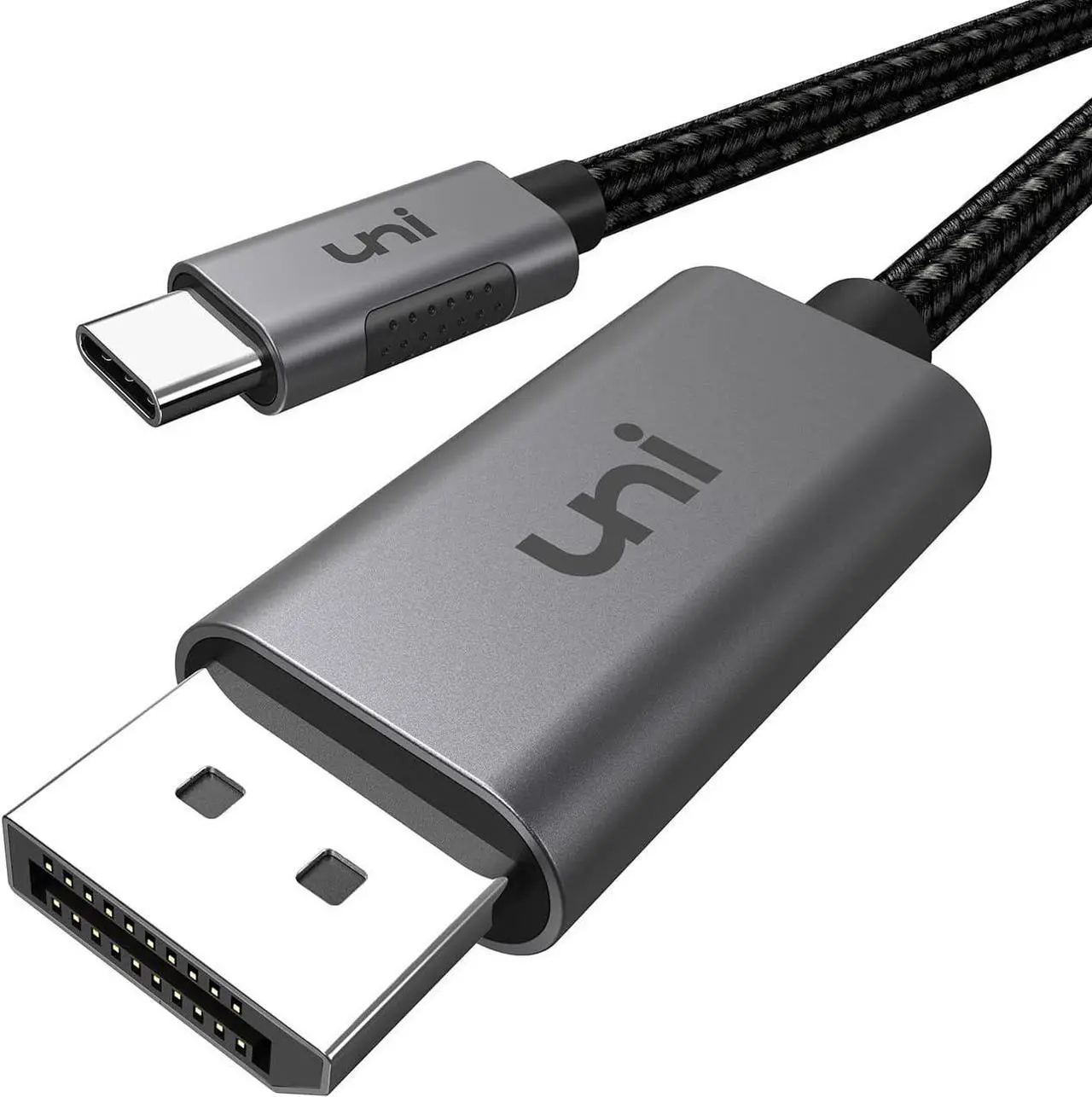 Main image of uni USB C to DisplayPort Cable 3FT (4K@60Hz, 2K@165Hz), Sturdy USB Type-C to DisplayPort Braided Cable [Thunderbolt 3/4 Compatible] with MacBook Pro/Air, iPhone 15 Pro/Max, Galaxy S24, Chromebook, XPS