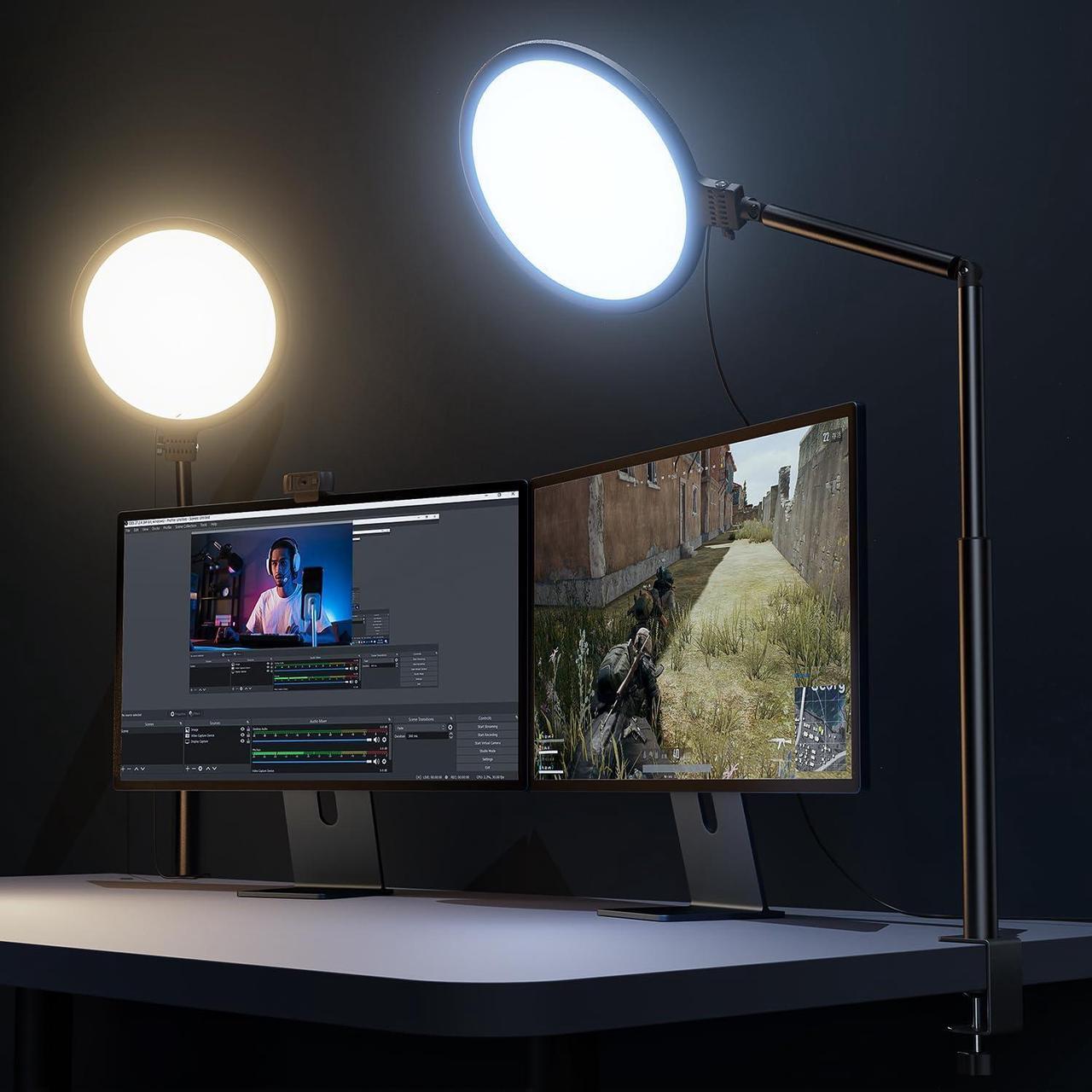 Main image of Weilisi 10.2" Desk Ring Light with Stand for Zoom Meetings, Ring Light for Desk with Clamp, 360° Rotate & Flexible Height Video Conference Light, Adjust Arm Desk Lamp Zoom Light for Home Office