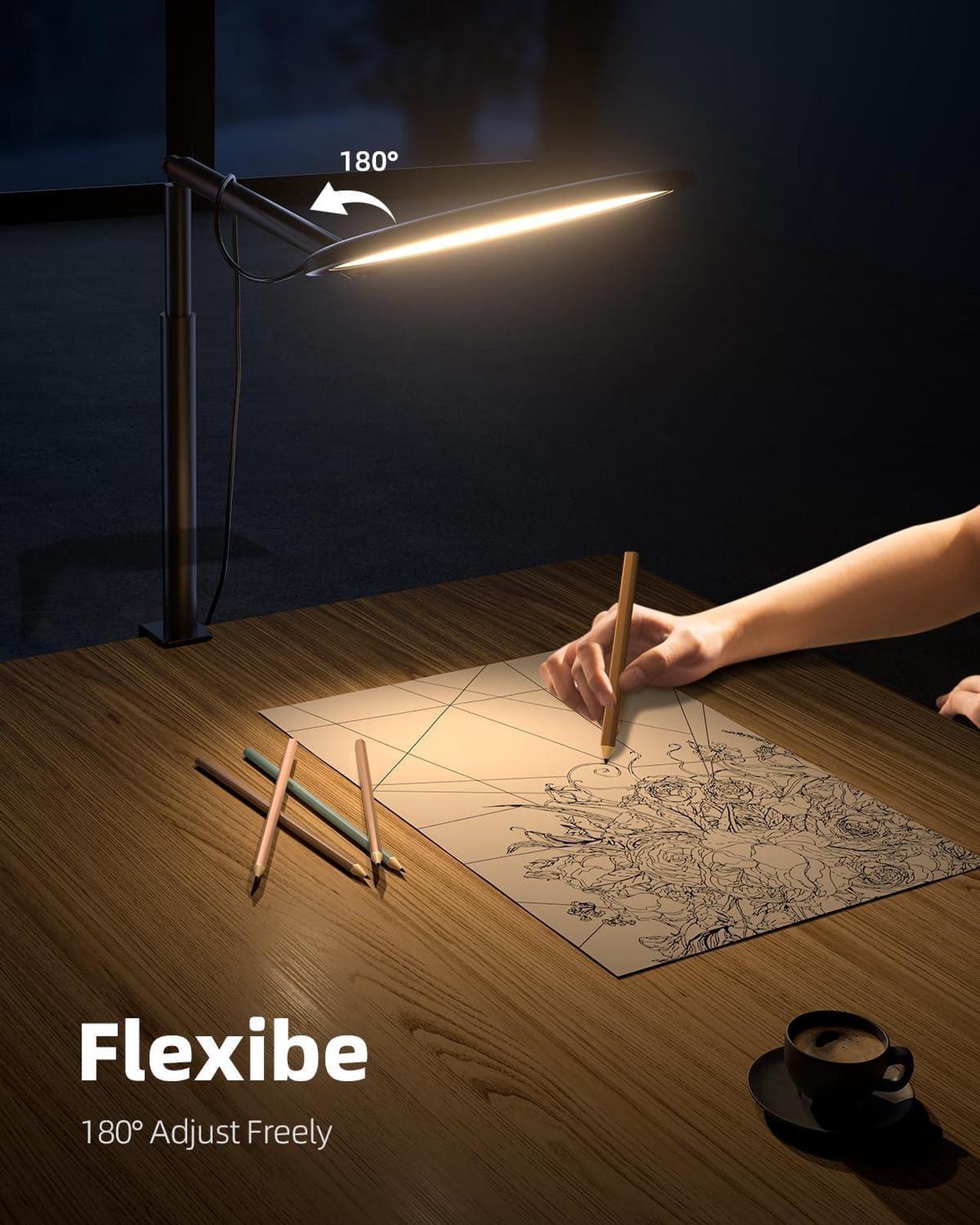 Alt view image 4 of 7 - Weilisi 10.2" Desk Ring Light with Stand for Zoom Meetings, Ring Light for Desk with Clamp, 360° Rotate & Flexible Height Video Conference Light, Adjust Arm Desk Lamp Zoom Light for Home Office