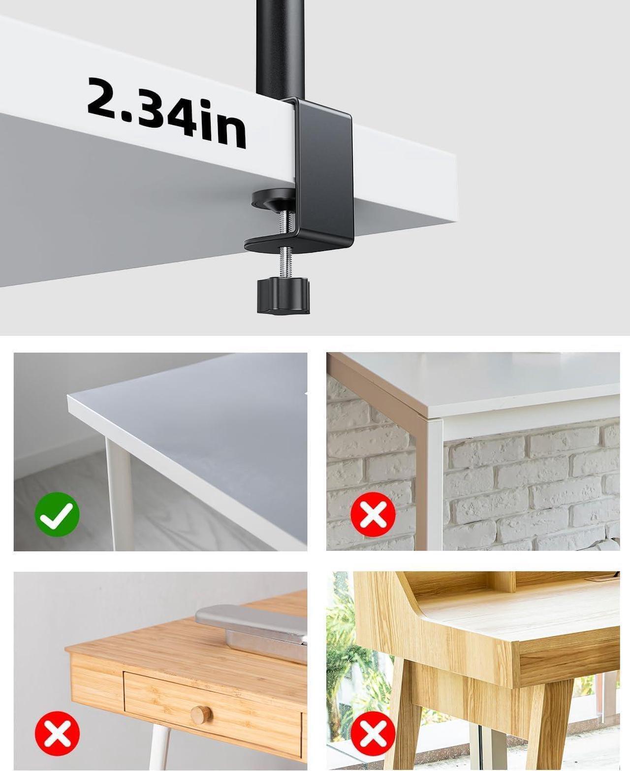 Alt view image 7 of 7 - Weilisi 10.2" Desk Ring Light with Stand for Zoom Meetings, Ring Light for Desk with Clamp, 360° Rotate & Flexible Height Video Conference Light, Adjust Arm Desk Lamp Zoom Light for Home Office