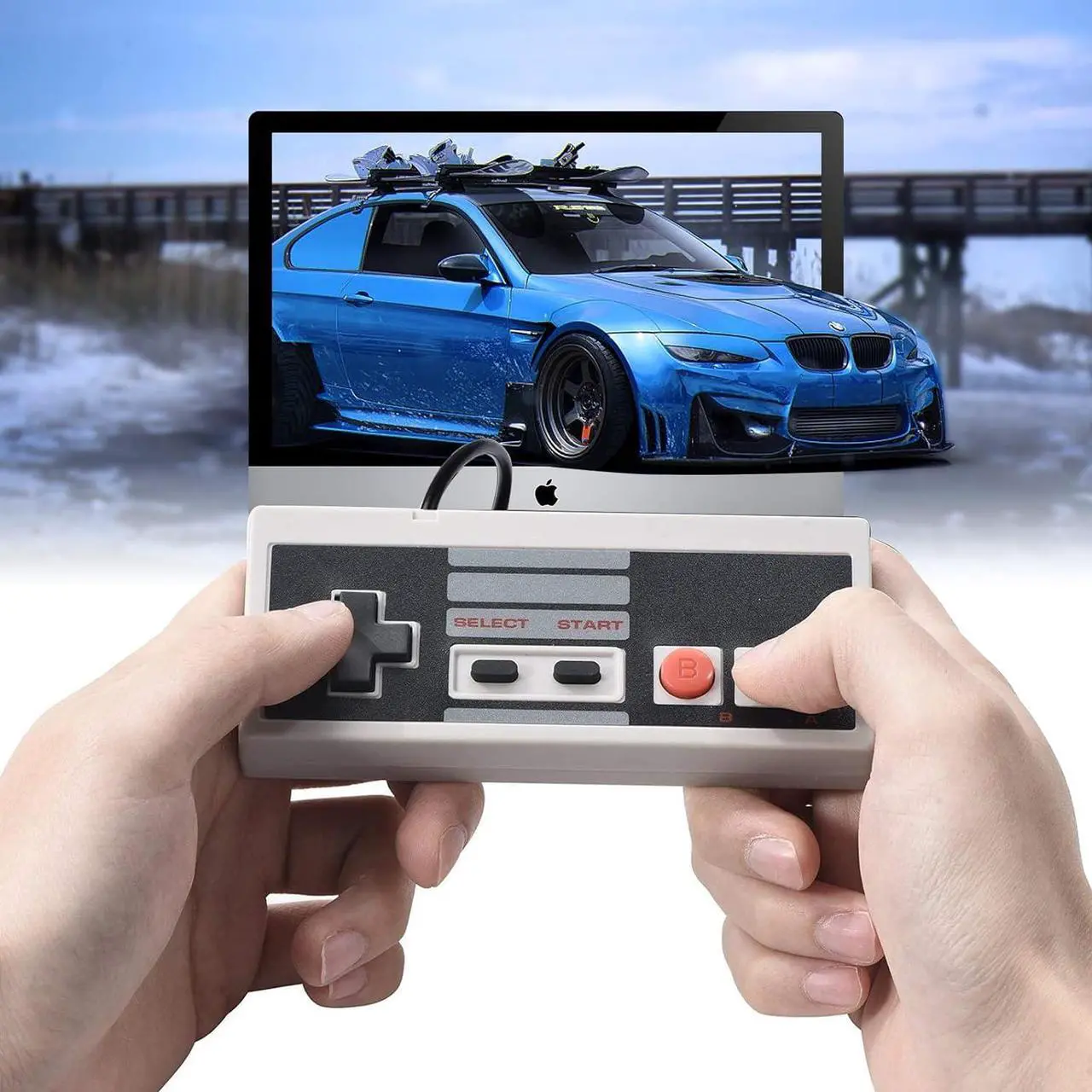 Alt view image 6 of 7 - 2 Pack USB Gamepad Controller for NES Emulators,Plug-and-Play NES-style Game Controller for PC Mac Raspberry Pi,Wired Retro Joystick for Emulators