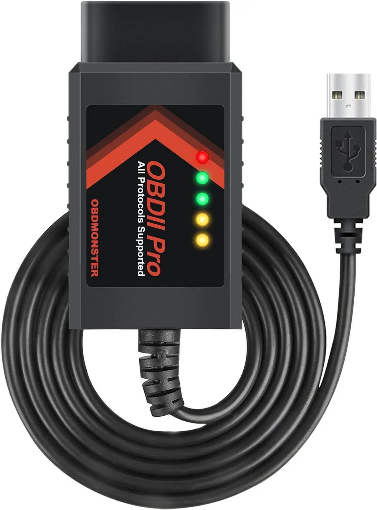 Main image of ELM327 OBD2 Adapter Compatible with F150 F250 and More, for MS/HS CAN Automatically Switch, OBDII Diagnostic Scanner via USB for Windows only