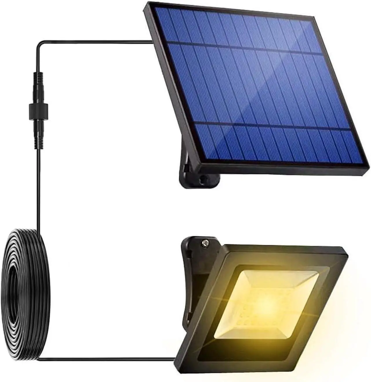 Main image of Solar Spot Lights Outdoor Waterproof with 16FT Extension Cable Dusk to Dawn LED Solar Spotlight 3000K Flood Light for Outside Wall, Garage, Yard, Patio, Landscape Lighting(Warm White)