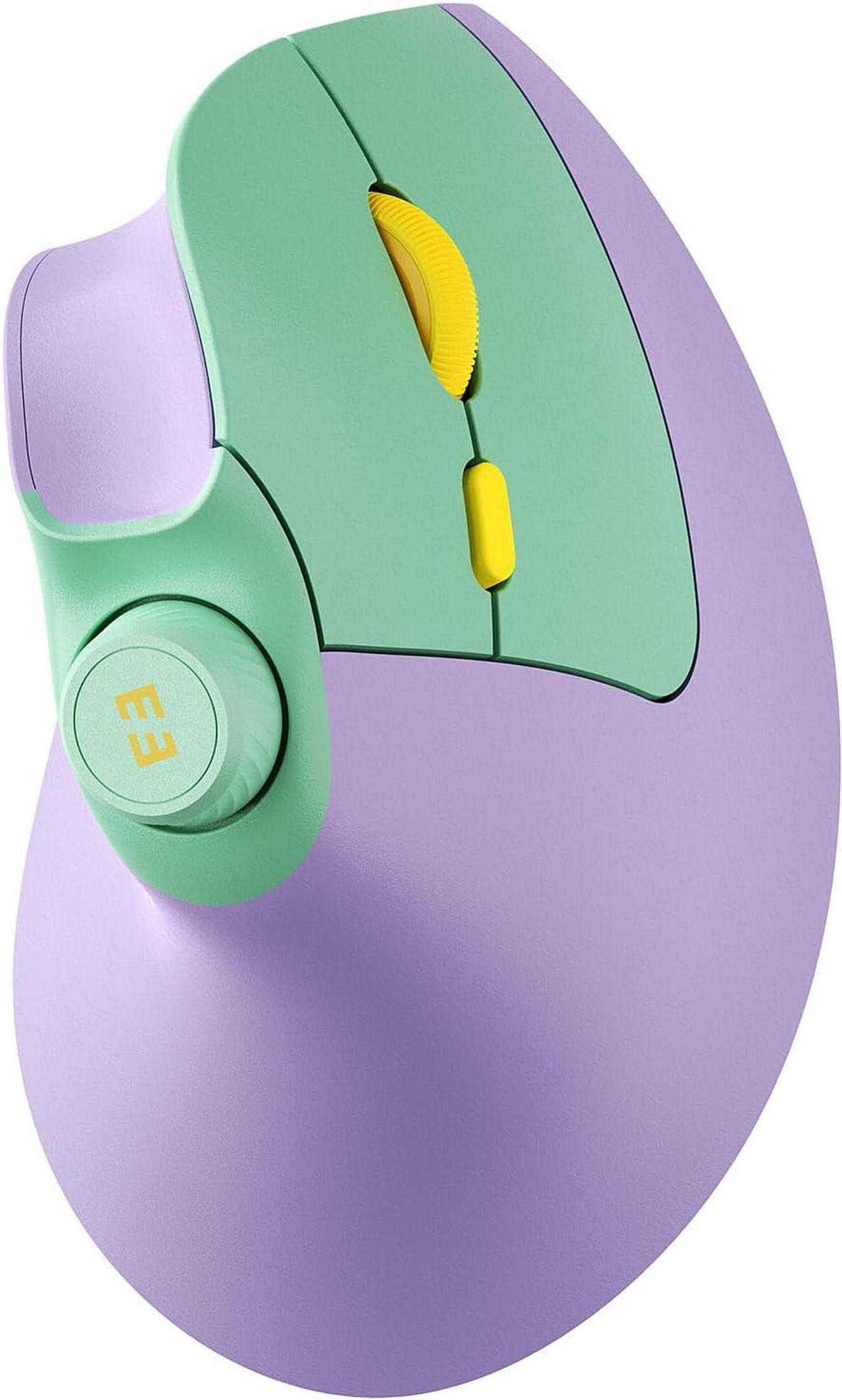 Main image of seenda Ergonomic Mouse Rechargeable, Vertical Wireless Mouse with Volume knob, Quiet clicks, 3 Device Connection (Bluetooth or USB), Optical Mice for Windows, PC/Mac- Purple
