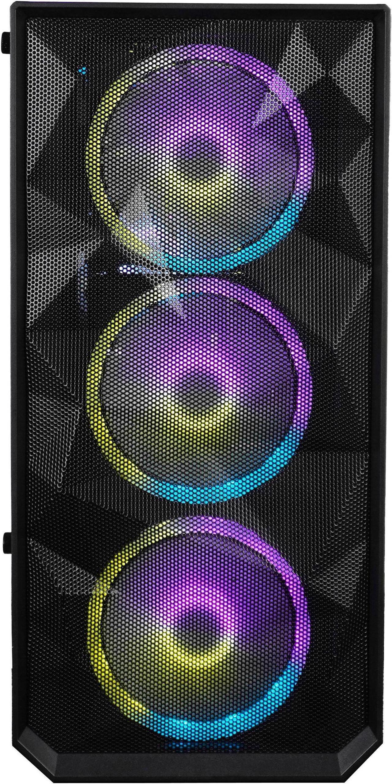 Alt view image 2 of 6 - HyperRage Gaming PC - AMD Ryzen 5 5600X (3.7GHz), NVIDIA GeForce RTX 4060, DDR4-3200 RGB 16GB, 1TB NVMe M.2 SSD, Windows 11, WiFi, Xtreme VR