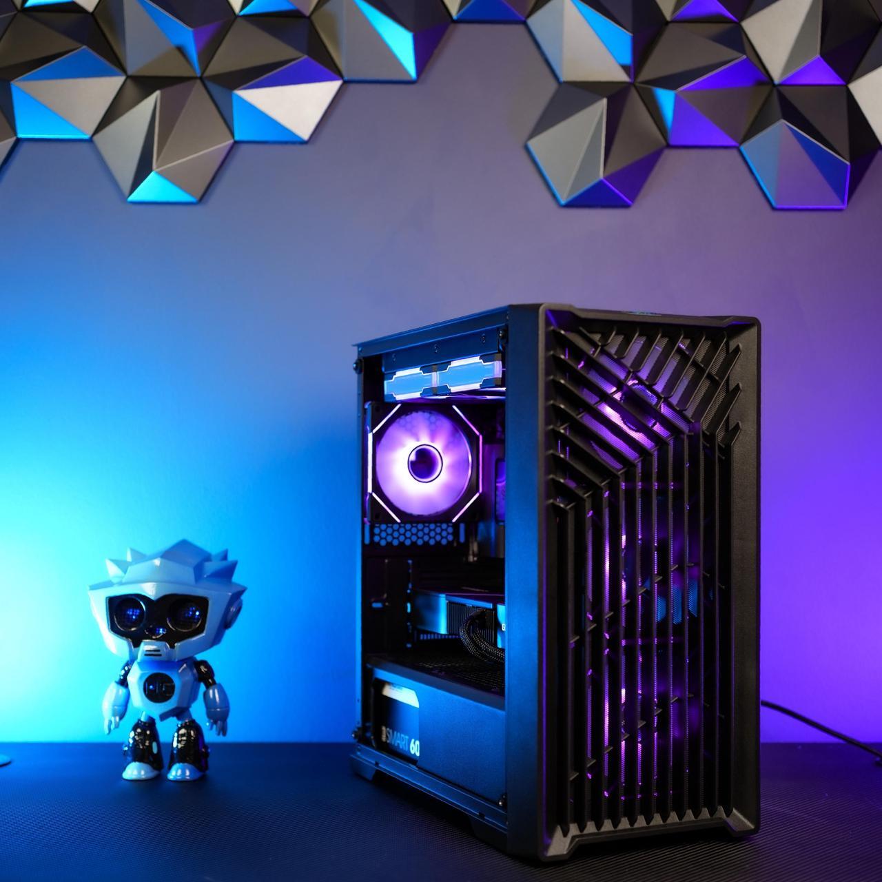 Alt view image 6 of 6 - Hyper Cyber Rage X Liquid Cool Gaming Desktop - Intel Core i7 14700K, AMD Radeon RX 7700 XT, DDR5-6400 RGB 64GB, 1TB NVMe M.2 SSD, Windows 11, WiFi, Xtreme VR
