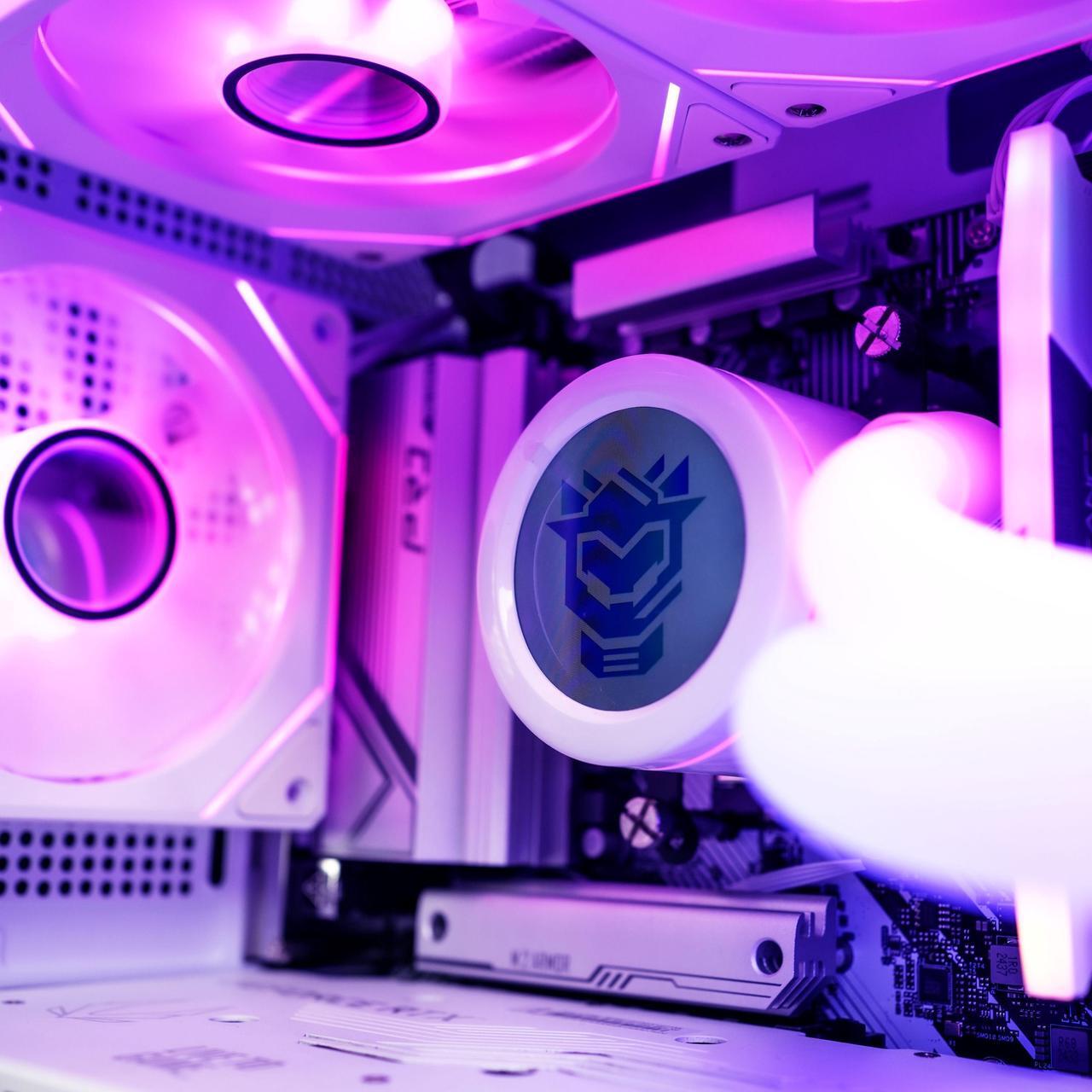 Alt view image 4 of 6 - Hyper Cyber Rage Y Liquid Cool Gaming Desktop - AMD Ryzen 7 7800X3D, Nvidia Geforce RTX 4070 Super, 32GB DDR5, 2TB SSD, Windows 11, WiFi, Xtreme VR