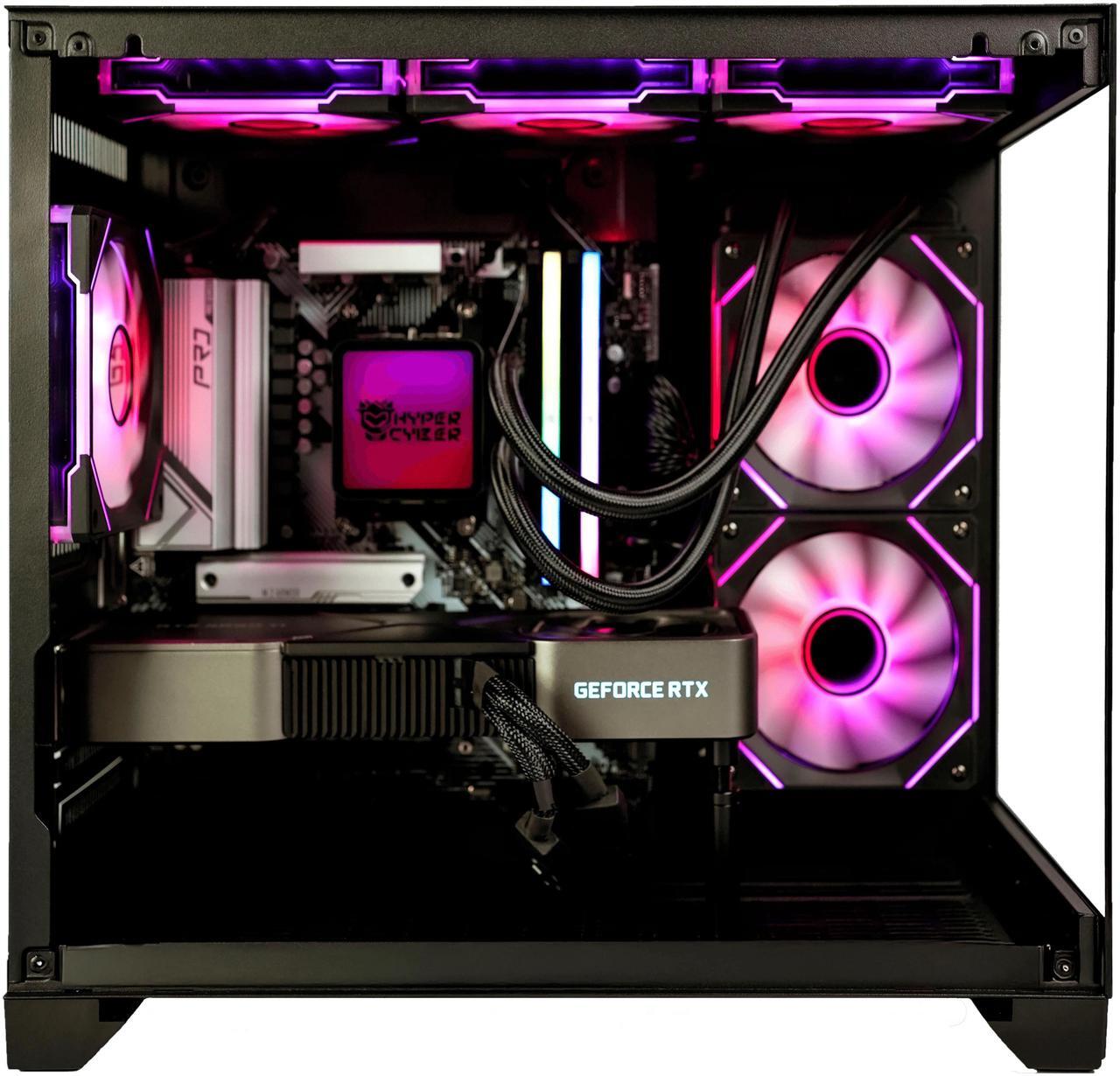 Alt view image 3 of 6 - HYPER CYBER Rage Q Gaming PC Desktop Computer AMD Ryzen 5 9600X, NVIDIA GeForce RTX 4070 Ti SUPER, 16GB DDR5, 2TB SSD, Windows 11 Home, VR Ready, RGB Lighting, WiFi, Ready to Use