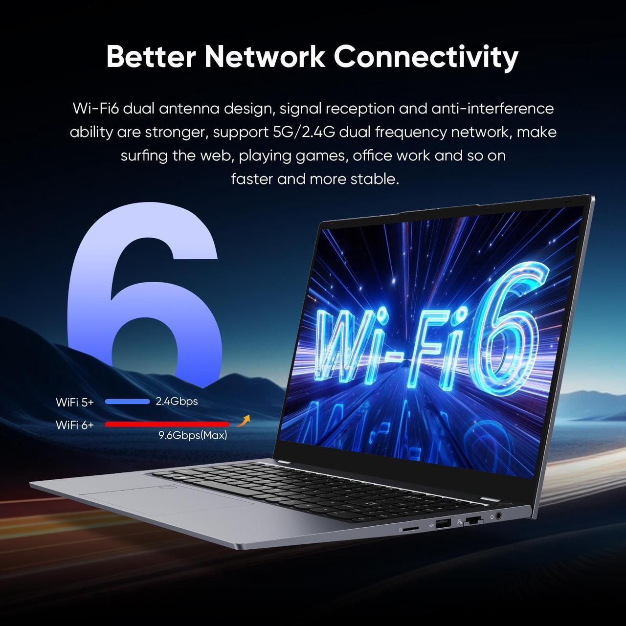 Alt view image 6 of 7 - TPV Laptop Core i5-1240P, 15.6" 16GB DDR4 RAM 512GB Pcie SSD, 1920*1080 IPS Windows 11 Notebook, Wi-Fi 6, BT5.2, 2MP Camera, Fingerprint Unlock, Backlit English Keyboard, Laptop Telework Office, Gray