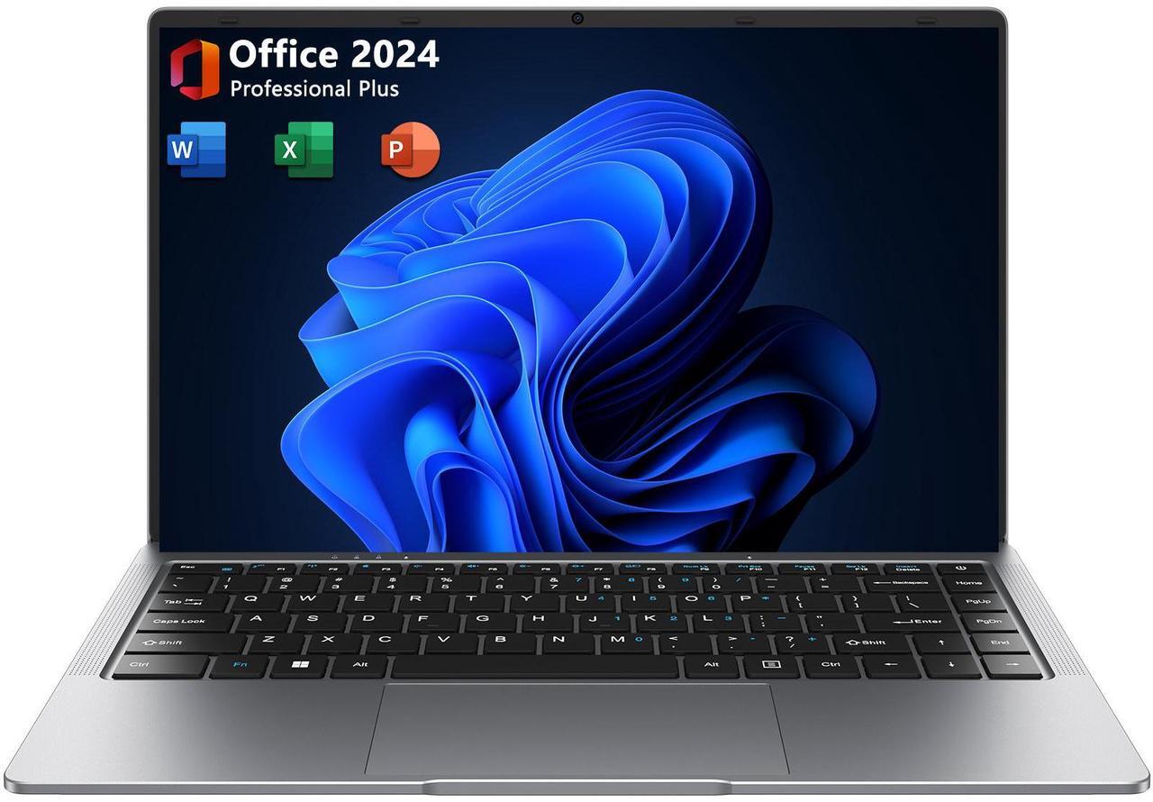 Main image of TPV Windows 11 Laptop, Intel Celeron N4000 Processor, 6GB LPDDR4 RAM 256GB SSD Notebook, 14" HD(1366x768) Display, MS Office, WiFi, BT 5, Business Study Laptop Computer with English Keypad, Silver