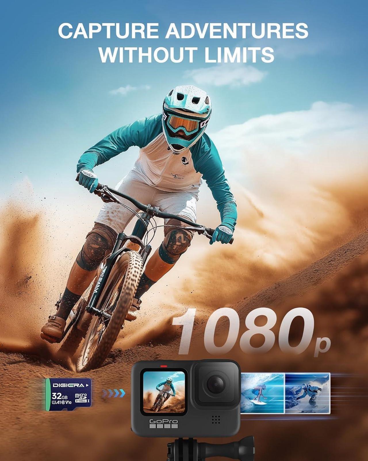 Alt view image 5 of 7 - DigiEra 32GB CS100 SDHC UHS-I Memory Card - up to 100MB/s, C10, U1, V10, Full HD, SD Card for Computers, Digital Cameras, Home Theatre Devices, Car Navigation Systems 2Packs