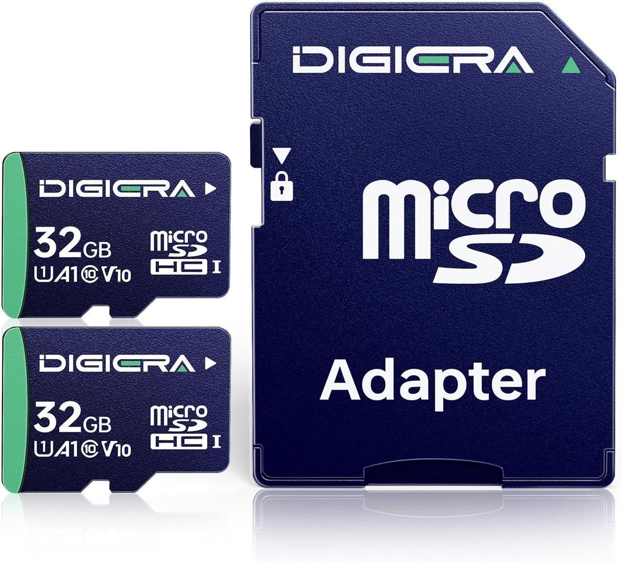 Main image of DigiEra 32GB CS100 SDHC UHS-I Memory Card - up to 100MB/s, C10, U1, V10, Full HD, SD Card for Computers, Digital Cameras, Home Theatre Devices, Car Navigation Systems 2Packs
