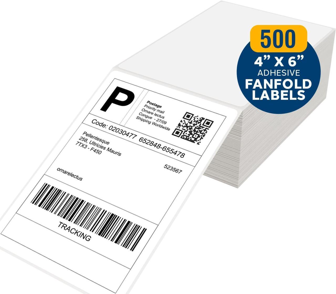 Alt view image 2 of 7 - LabelMe 4x6 Thermal Labels - 4x6 Labels, Shipping Labels, 4x6 Fanfold Label Paper- Shipping Supplies & Small Business Essentials - Thermal Printer Labels for USPS, FedEx, UPS 500 Labels
