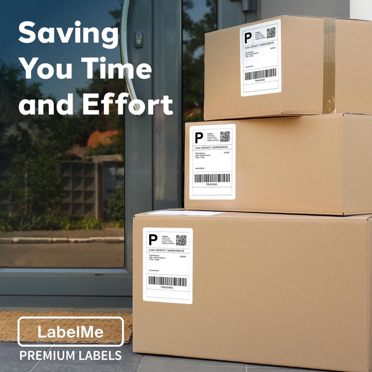 Alt view image 6 of 7 - LabelMe 4x6 Thermal Labels - 4x6 Labels, Shipping Labels, 4x6 Fanfold Label Paper- Shipping Supplies & Small Business Essentials - Thermal Printer Labels for USPS, FedEx, UPS 500 Labels